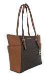 Michael Kors Charlotte Brown Large Zip Tote Bag