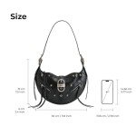JW PEI Tessa Crushed Black Shoulder Bag