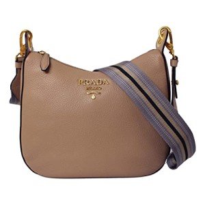 Prada Vitello Daino Tan Leather Shoulder Bag