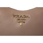 Prada Vitello Daino Tan Leather Shoulder Bag
