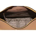 Prada Vitello Daino Tan Leather Shoulder Bag