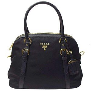 Prada Black Nylon and Saffiano Leather Handbag