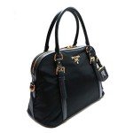 Prada Black Nylon and Saffiano Leather Handbag