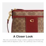 COACH Kitt Crossgrain Leather Messenger Bag - Tan/Ruby