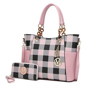 Mia K Vegan Leather Tote Bag & Wallet Set