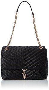 Rebecca Minkoff Edie Flap Bag in Black Gold