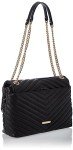 Rebecca Minkoff Edie Flap Bag in Black Gold