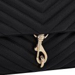 Rebecca Minkoff Edie Flap Bag in Black Gold