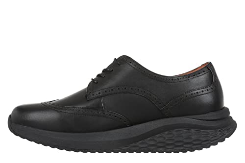 MBT Men's Black Leather Wingtip Oxford Shoes