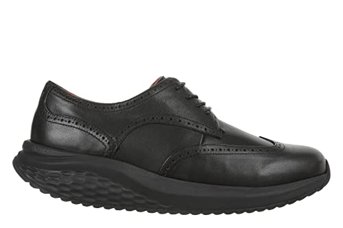 MBT Men's Black Leather Wingtip Oxford Shoes