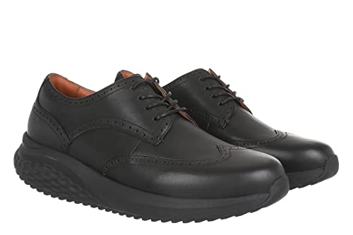 MBT Men's Black Leather Wingtip Oxford Shoes