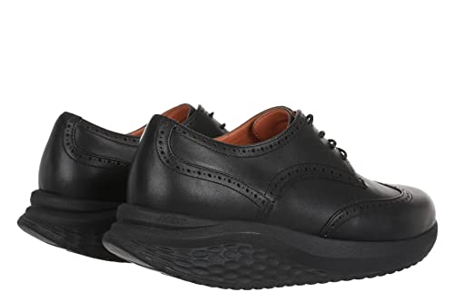 MBT Men's Black Leather Wingtip Oxford Shoes