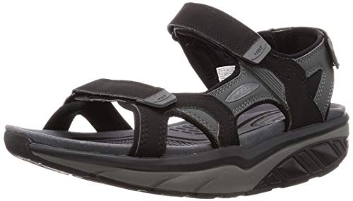 MBT Men's Black Charcoal Grey Sandals