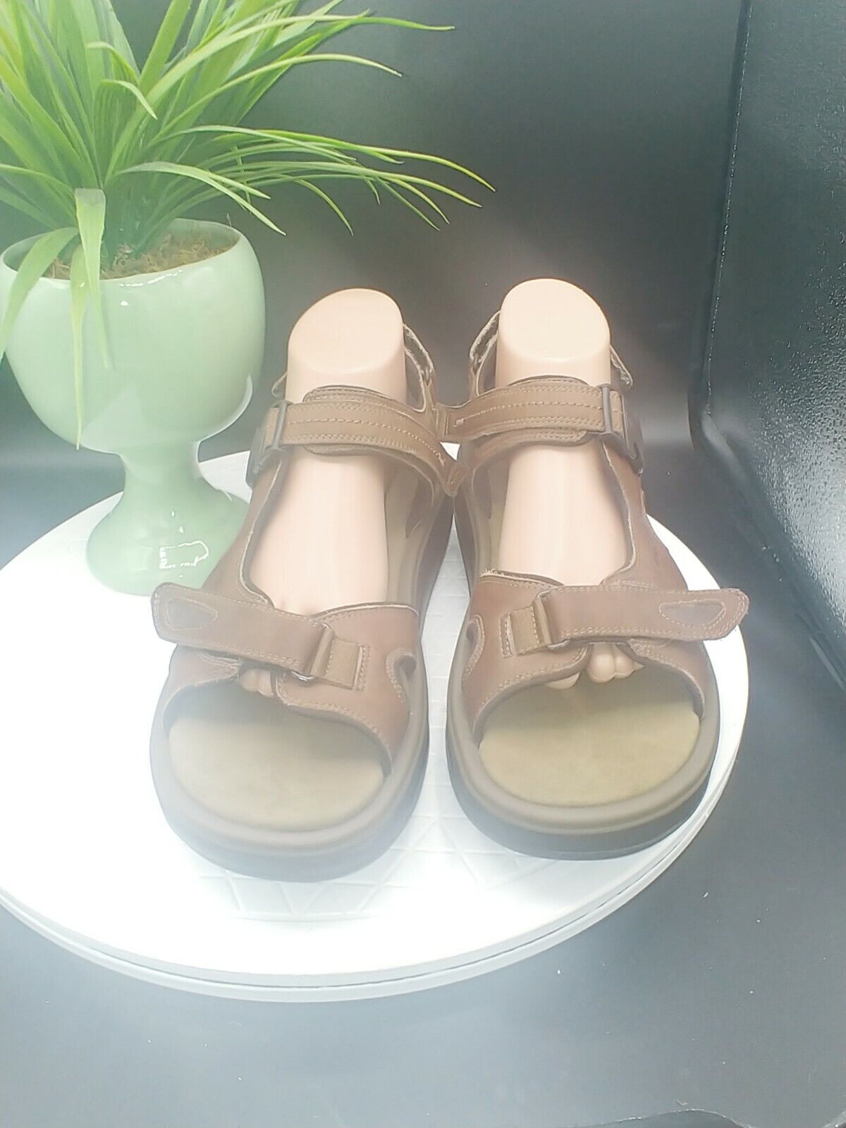 MBT Men's Brown Leather Sandals Size 9