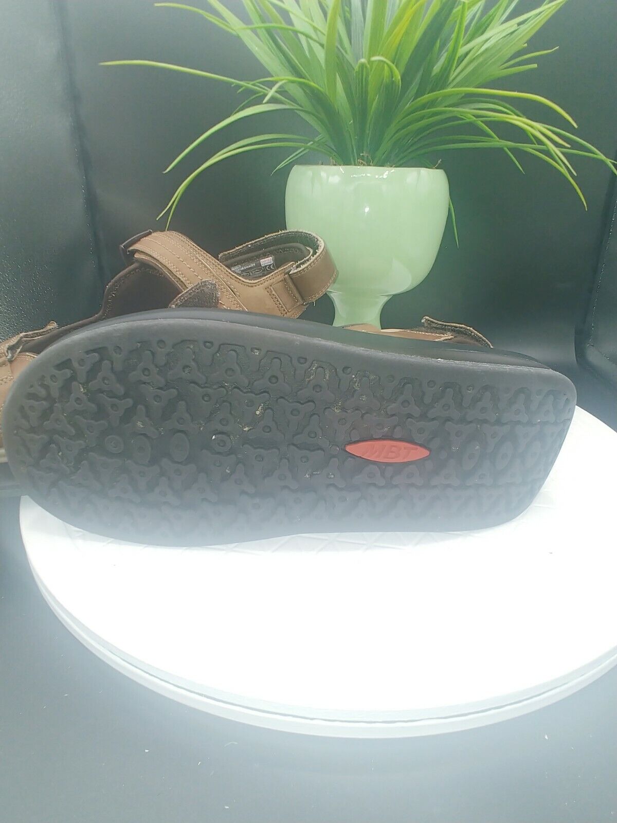 MBT Men's Brown Leather Sandals Size 9