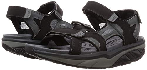 MBT Men's Black Charcoal Grey Sandals