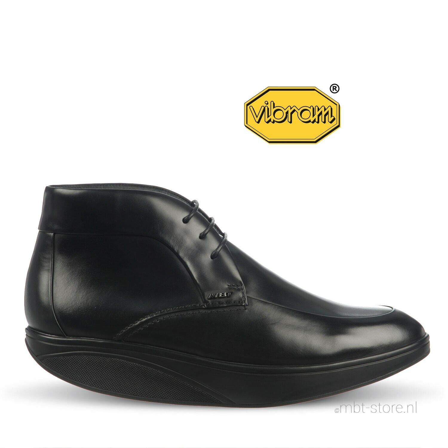 Men's Black Leather MBT Chukka Boots