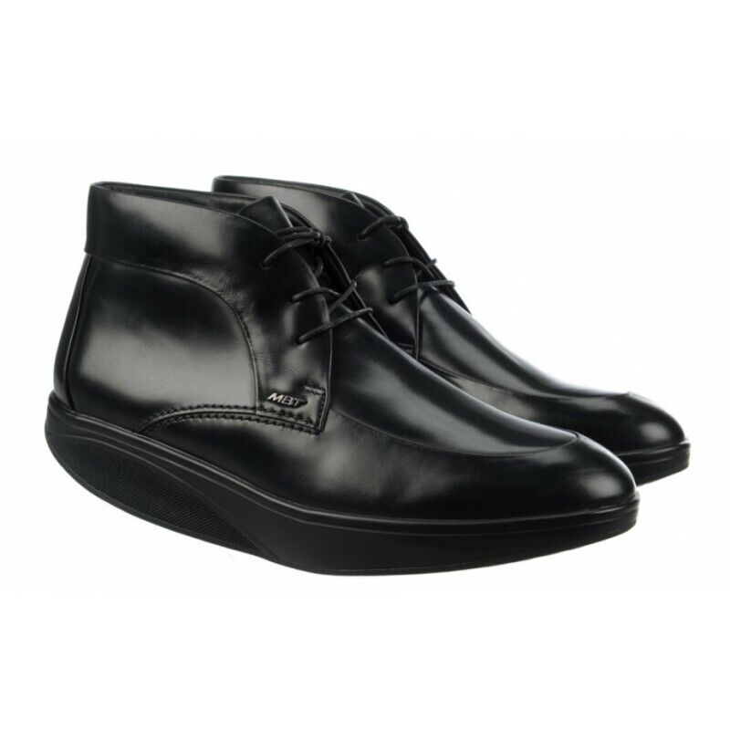 Men's Black Leather MBT Chukka Boots