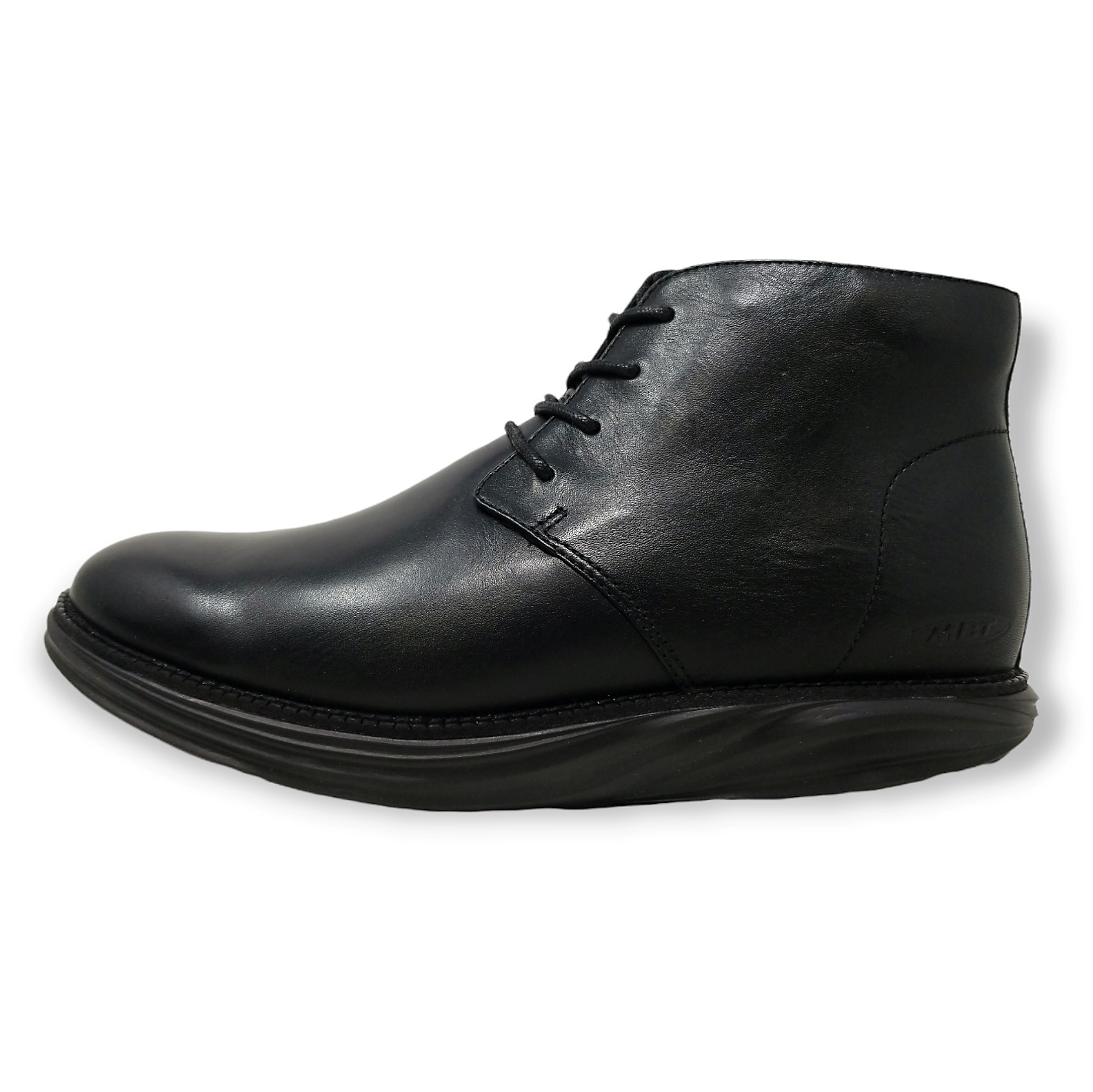 MBT Cambridge Men's Mid Cut Boot - Black Nappa Leather