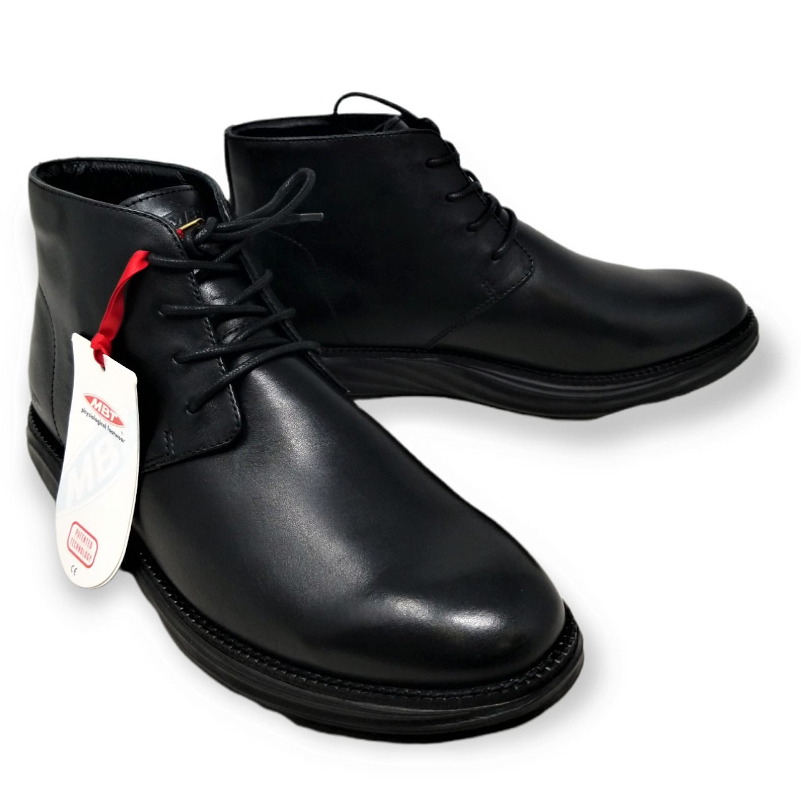 MBT Cambridge Men's Mid Cut Boot - Black Nappa Leather
