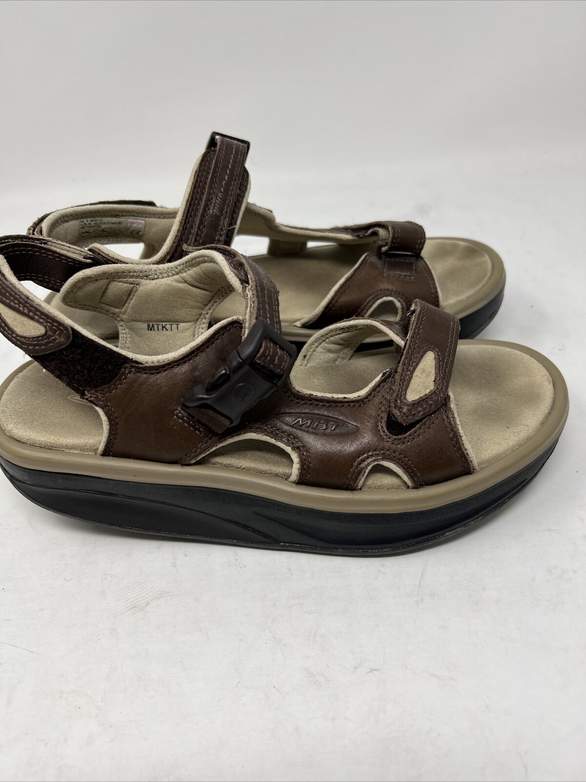 MBT Men's Brown Leather Sandals - Size 8.5