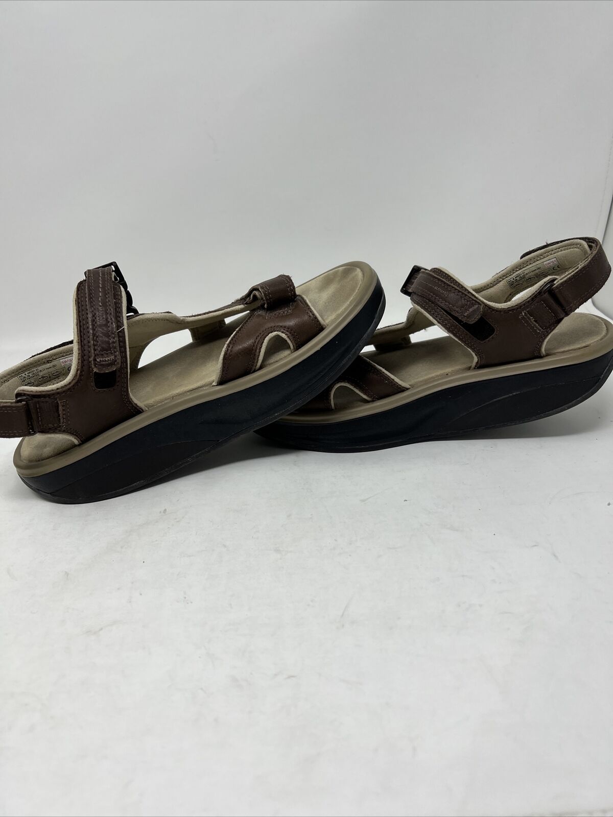 MBT Men's Brown Leather Sandals - Size 8.5