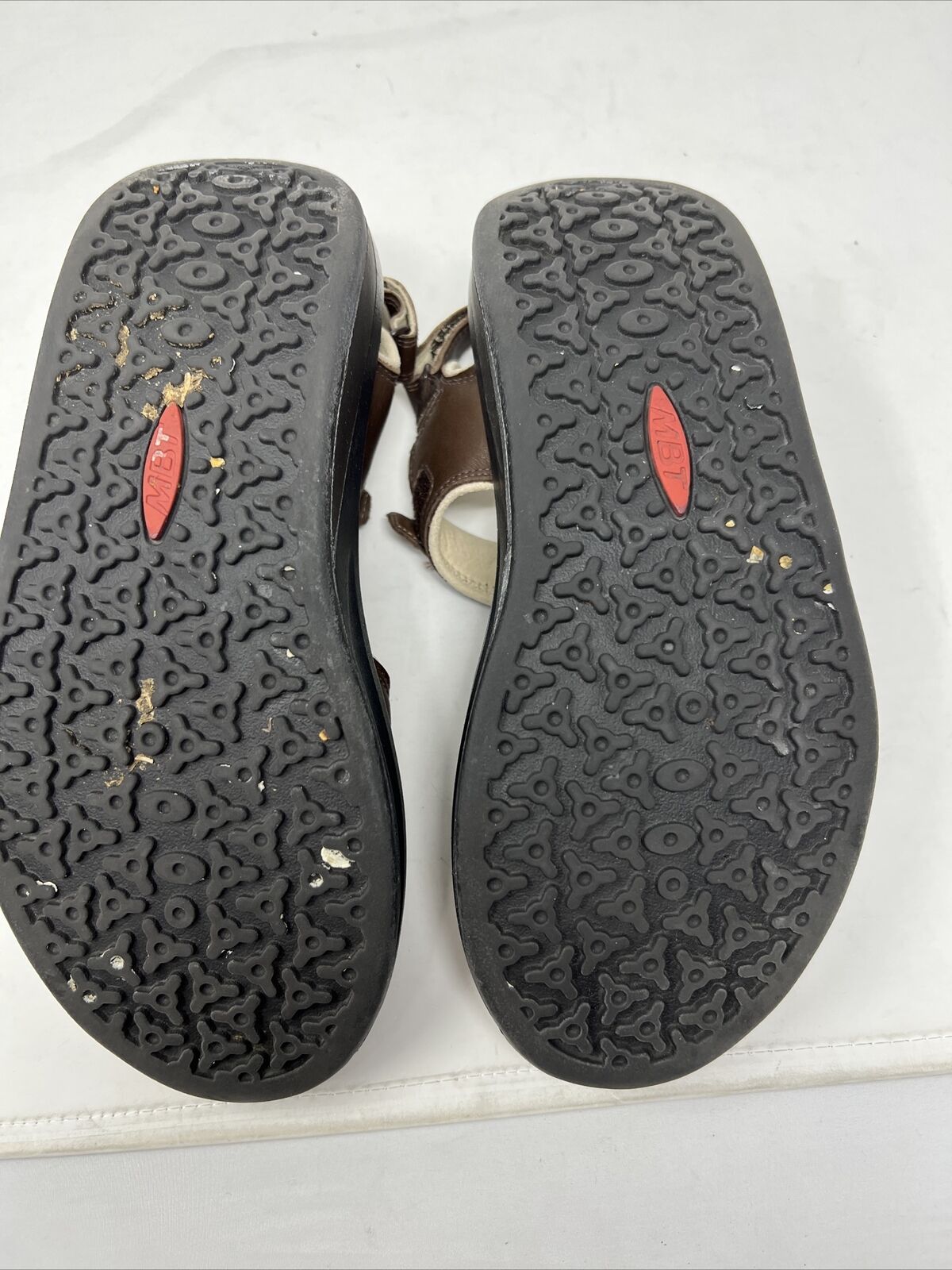 MBT Men's Brown Leather Sandals - Size 8.5