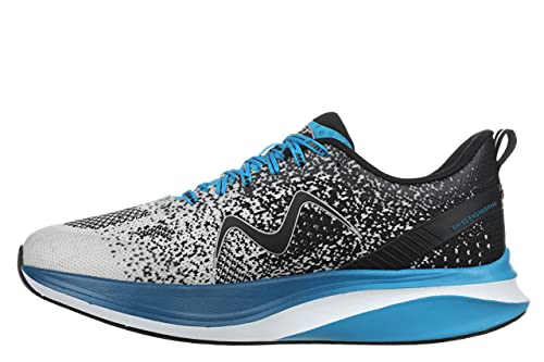 MBT Women's Huracan-3000 Rocker Bottom Running Shoe, Black/Methyl Blue - 5 M US