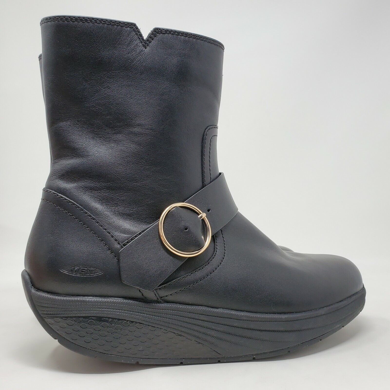 MBT Black Nappa Women's Mid Boot (Size 5-5.5)