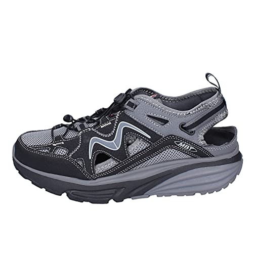 MBT Men's Closed Sandals - Black/Dk Grey