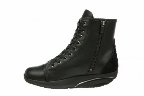 MBT Monya Black Leather Ankle Boot