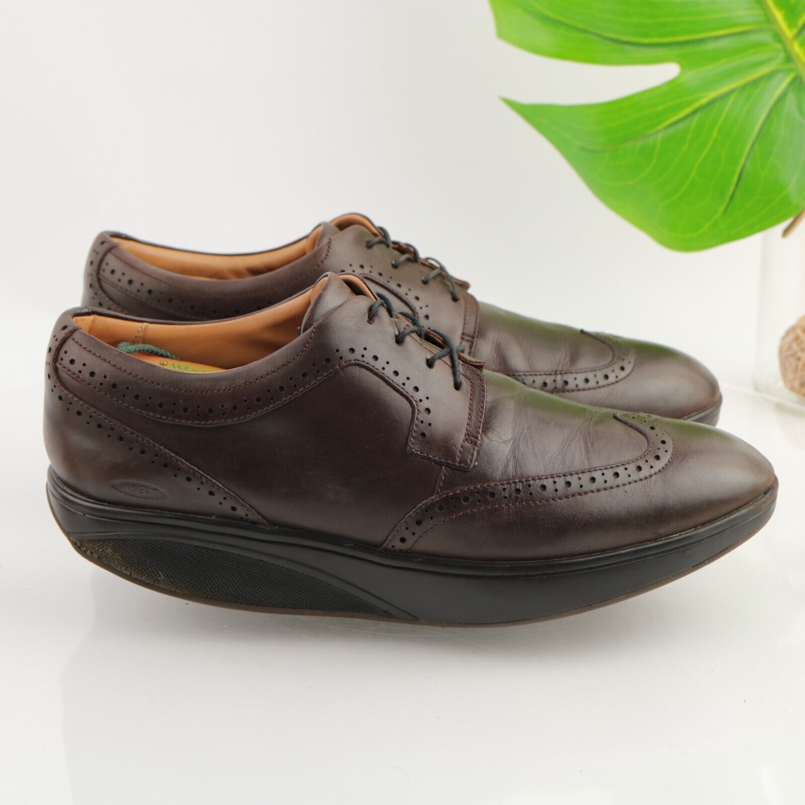 MBT Men's Brown Leather Wingtip Oxford Size 10