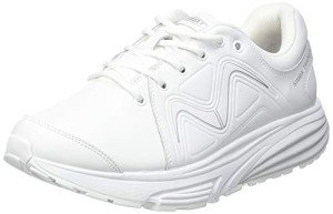 Women's White/Silver MBT Simba Trainer, Size 8