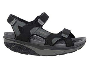 MBT Men's Black Charcoal Grey Sandals