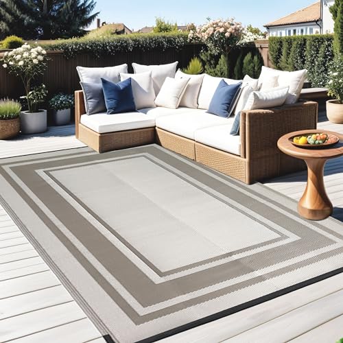 Reversible 8x10 Waterproof Outdoor Rugs for Patios