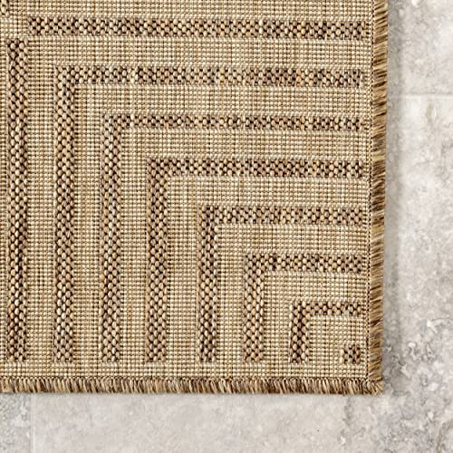 Asha Simple Border 5x8 Indoor/Outdoor Area Rug