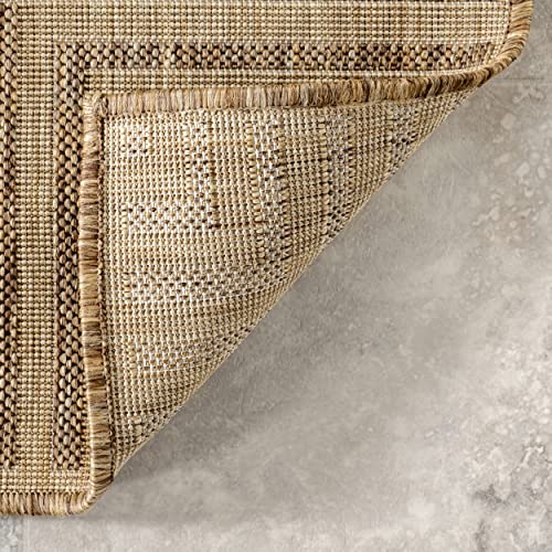 Asha Simple Border 5x8 Indoor/Outdoor Area Rug