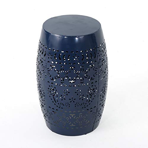 Lilac Outdoor Iron Side Table - Dark Blue