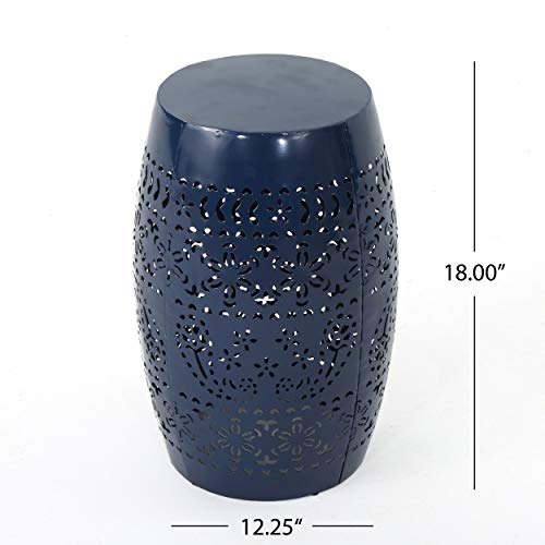 Lilac Outdoor Iron Side Table - Dark Blue