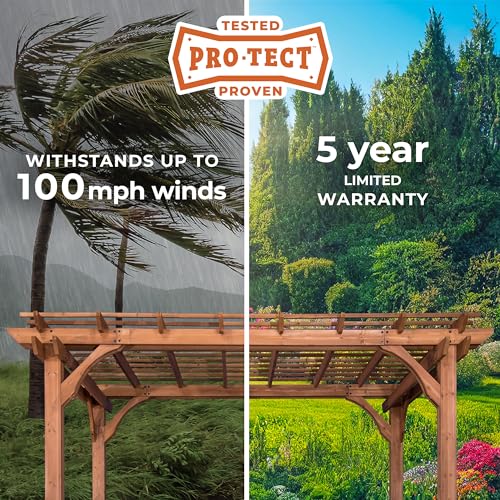 Cedar Wood Pergola 12ft x 10ft for Gardens