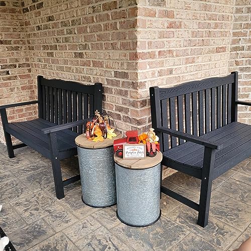 Stoog Black Outdoor 2-Person Garden Bench