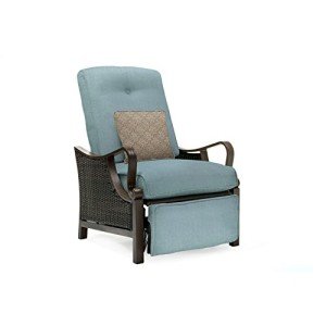 Hanover Ventura Brown Wicker Outdoor Recliner Chair