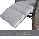 Mist Grey Outdoor Reclining Wicker Lounge Chairs Set