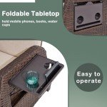 Yalissey Outdoor Recliner Chair with Adjustable Table