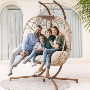 NICESOUL Extra Large Double Swing Egg Chair