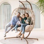 NICESOUL Extra Large Double Swing Egg Chair