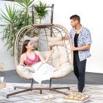 NICESOUL Extra Large Double Swing Egg Chair