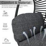 Stylish Black Hanging Egg Chair with Stand