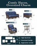 NUSBAY 6-Piece Outdoor Wicker Conversation Set