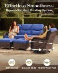 NUSBAY 6-Piece Outdoor Wicker Conversation Set